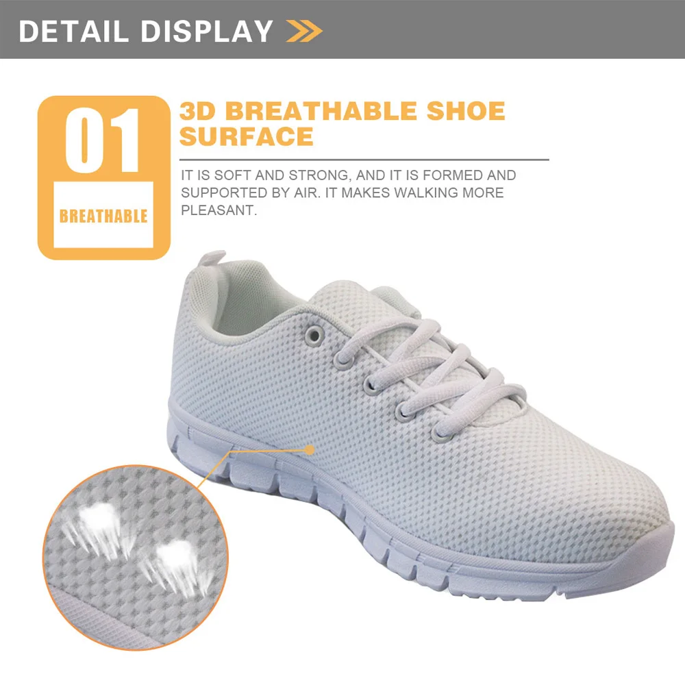 Spring Nurse Flat Shoes Women Cute Cartoon Nurses Printed Women's Sneakers Shoes Breath Mesh Flats