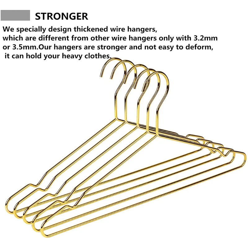 

10 Pcs Heavy Duty Metal Hangers with Notches Clothes Coat Suit Shirt Organizer