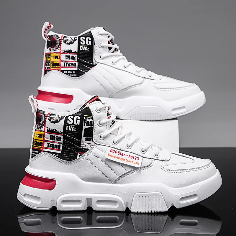 

2020 Hot Men Casual Shoes Men Shoes BrandKrasovki PU Man Sneakers Sapatos Masculino High Sport Footwears Dropshiopping 39-44