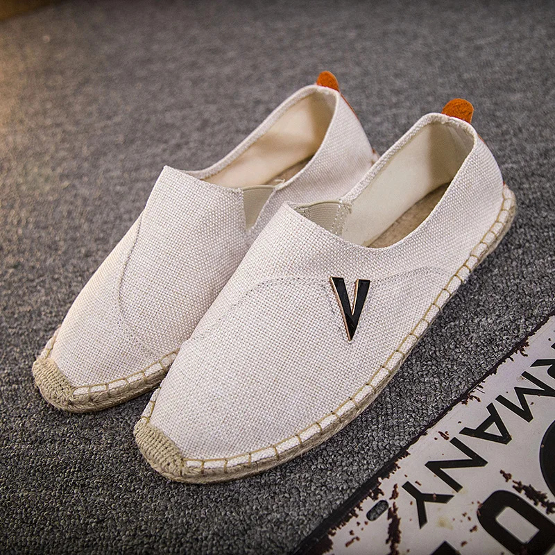 CHANGTU Breathable Linen Casual Men's Shoes Old Beijing Cloth Women Leisure Flat Fisherman Driving couple | Обувь