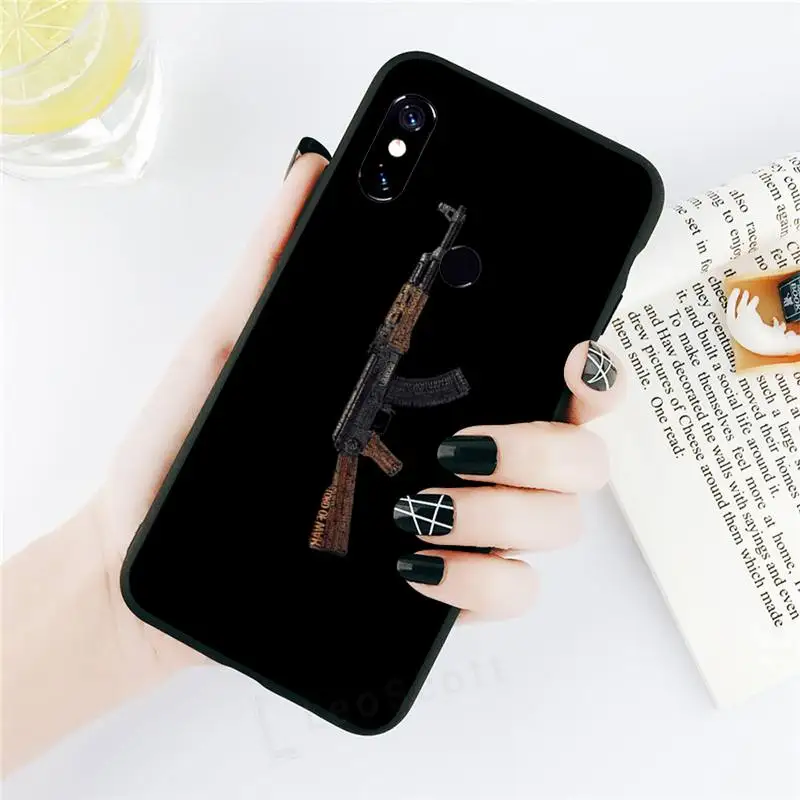 

AK-47 art Black Phrase aesthetics Phone Case For Xiaomi Redmi note 7 8 9 t k30 max3 9 s 10 pro lite