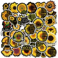 103050pcs you are my sunshine sunflower flower stickers laptop phone luggage waterproof graffiti sticker decal kid classic toy