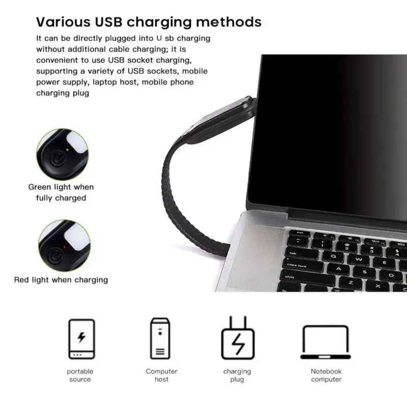 

Hot Sale Rechargeable USB Book Light With Suction Clip LED Flat Panel Reading Light Reding Lamps Student Dormitory Dropshipping