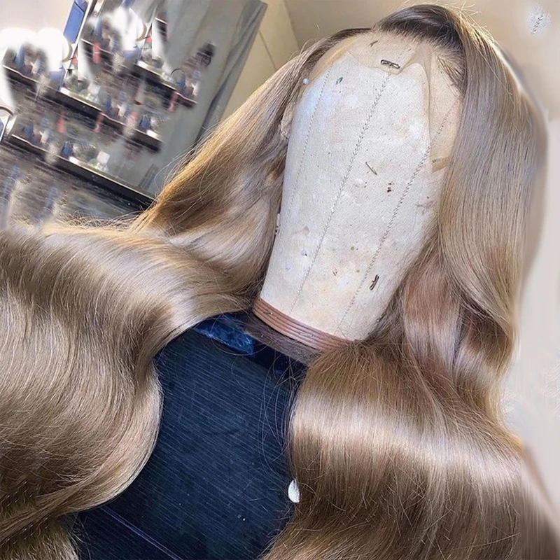 

HD 13x4/6 Lace Front Human T Part Hair Wig Glueless Honey Blonde Colored Straight Wig For Women With Baby Hair Daily Wear Wigs
