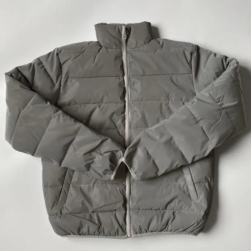 

2020 Thickened Luminous Cotton Ins Clothing Men and Women Cool R High-neck Reflective Clothing Men Bubble Warm Overcoat Winter