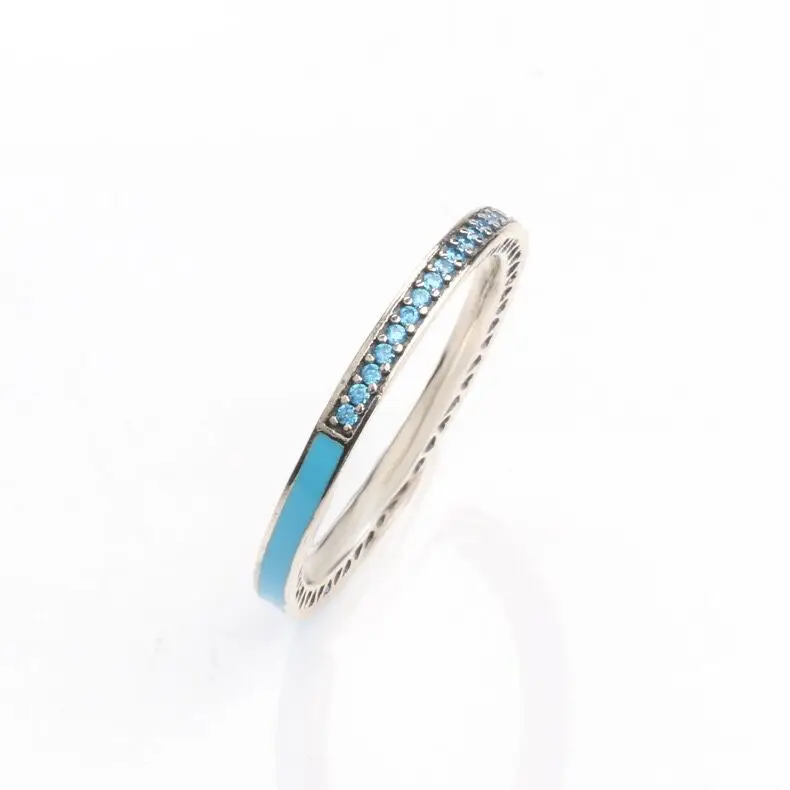 

Hot Sale Women Color Enamel Heart Shine crystal pan Ring Love Finger for Women gift