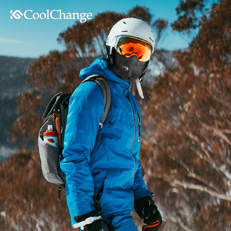 CoolChange велосипедная маска для лица, Зимняя Теплая Флисовая Лыжная маска для велосипеда, маска для лица, щит сноуборд, шапка, холодный головной убор, велосипедная маска, шарф