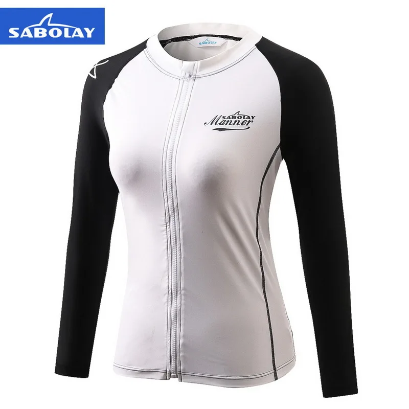 Мужская одежда для плавания SABOLAY с длинными рукавами быстросохнущая рубашка