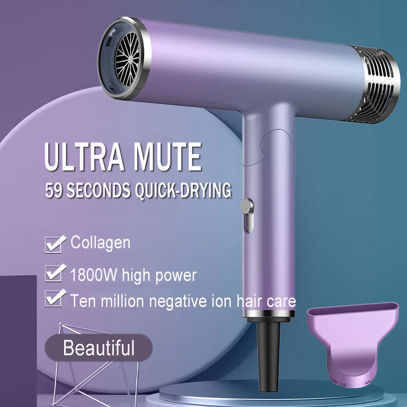 Роскошный синий светильник анион складной мощный Фен для волос постоянная