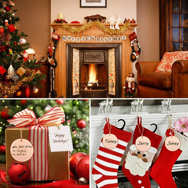 50 шт. деревянные ломтики из натурального дерева набор для рукоделия