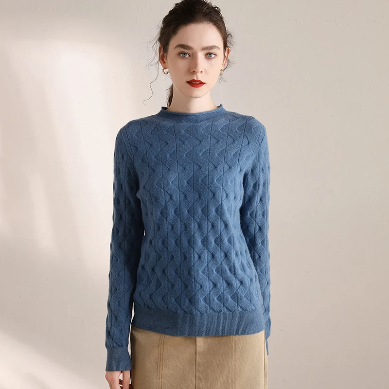 Осень-зима новый модный кашемировый свитер Женская куртка 100% чистый кашемир |