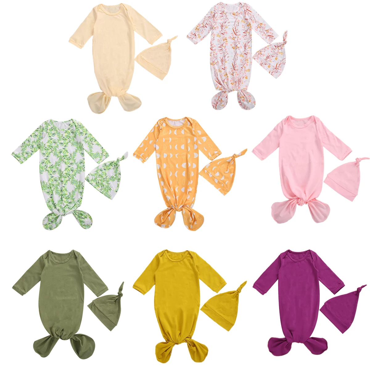 

Милый цветочный/однотонный спальный мешок для малышей, Пеленальное Одеяло для новорожденных + наборы повязок на голову, мягкие хлопковые спальные мешки для маленьких мальчиков и девочек, От 0 до 6 месяцев