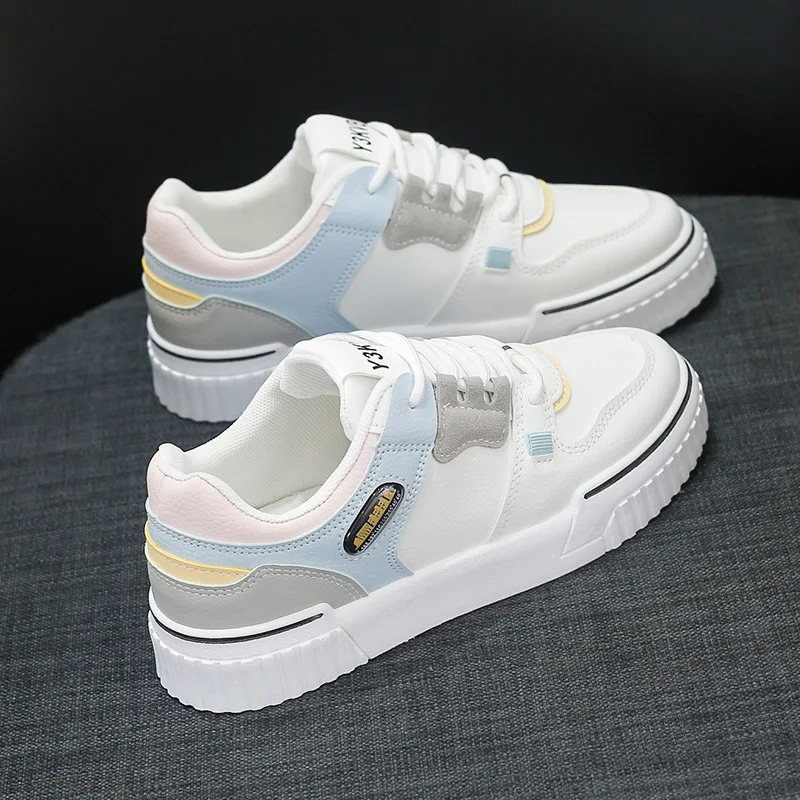 

2021 Fashion Spring New All-Match White Shoes Female Students Platform Platform Shoes Street Shot Women's Shoes Flat Shoes