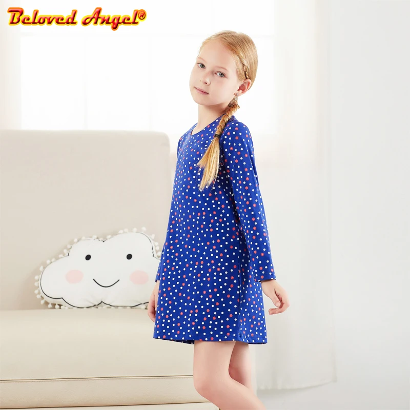 Детское Хлопковое платье с цветочным принтом бантом | Детская одежда и обувь