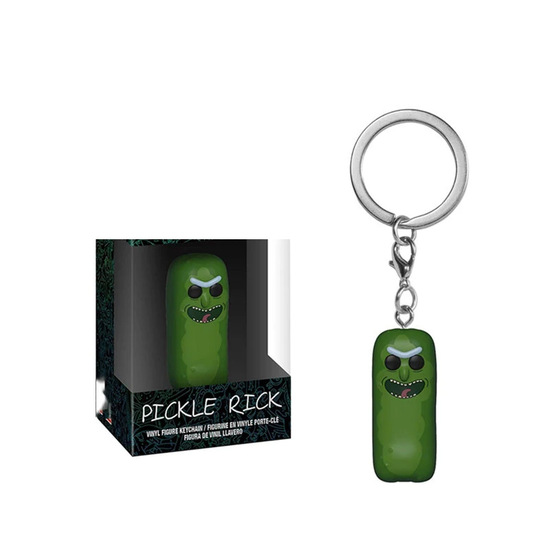 Funko Рик снежок Морти Pickle брелок двигающиеся фигурки коллекция игрушек для детей