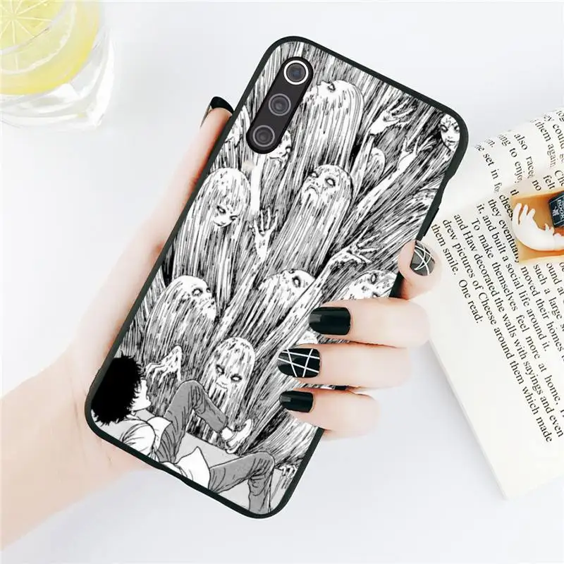 

Junji Ito Tees Horror anime Phone Cases For Xiaomi Redmi note 7 8 9 t k30 max3 9 s 10 pro lite Luxury brand shell funda coque