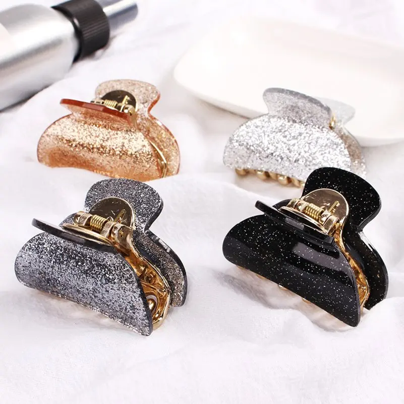 1 шт. модные блестящие акриловые заколки для волос заколка-краб девочек