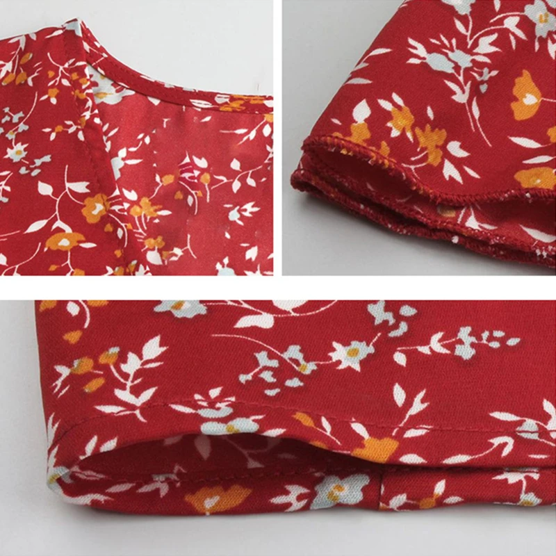 

New Ladies Vintage Maxi Floral Print Summer Dress Women Slim Casual High Waist Button Bohemian Women Beach Dress Female