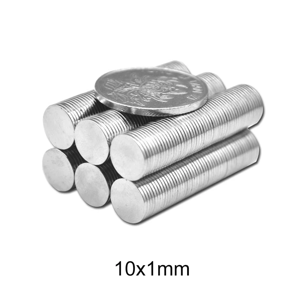 50~1000PCS 10x1 mm Thin Neodymium Magnet Strong 10mm X 1mm Permanent Magnet disc 10x1mm Powerful Magnetic Round Magnet 10*1 mm images - 6