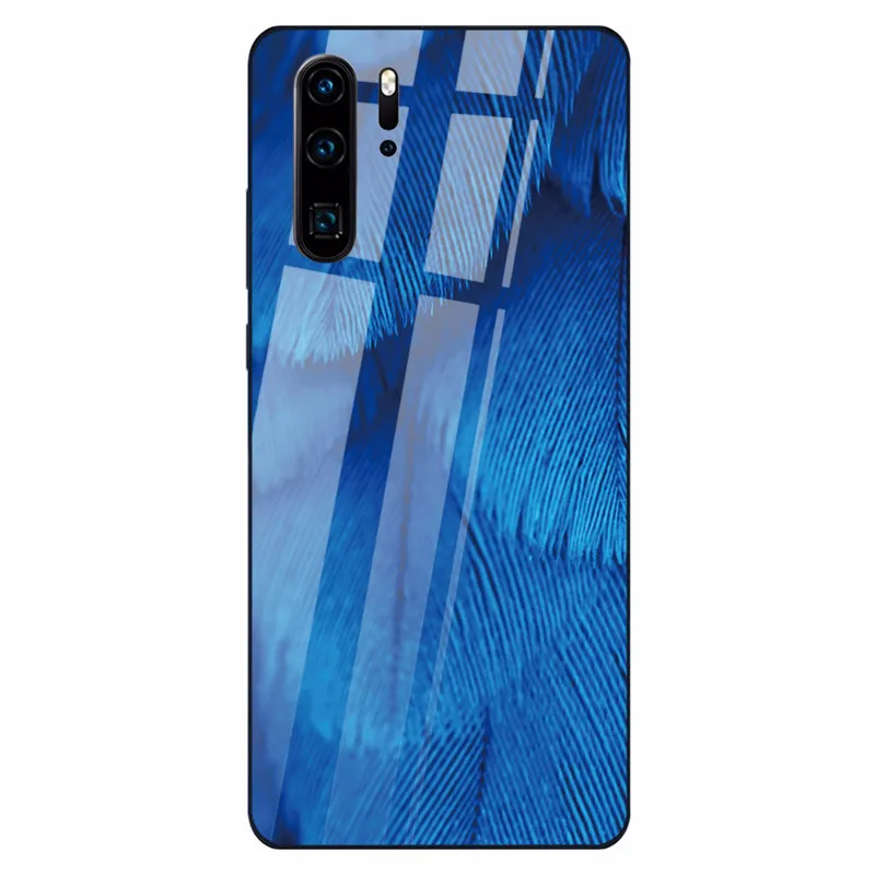 02 Чехол из закаленного стекла для huawei P30 P20 Lite mate 20 Lite перо черный чехол s для huawei Honor 9 10 Lite 8X MAX P Smart Z Nova 3 - Цвет: 02