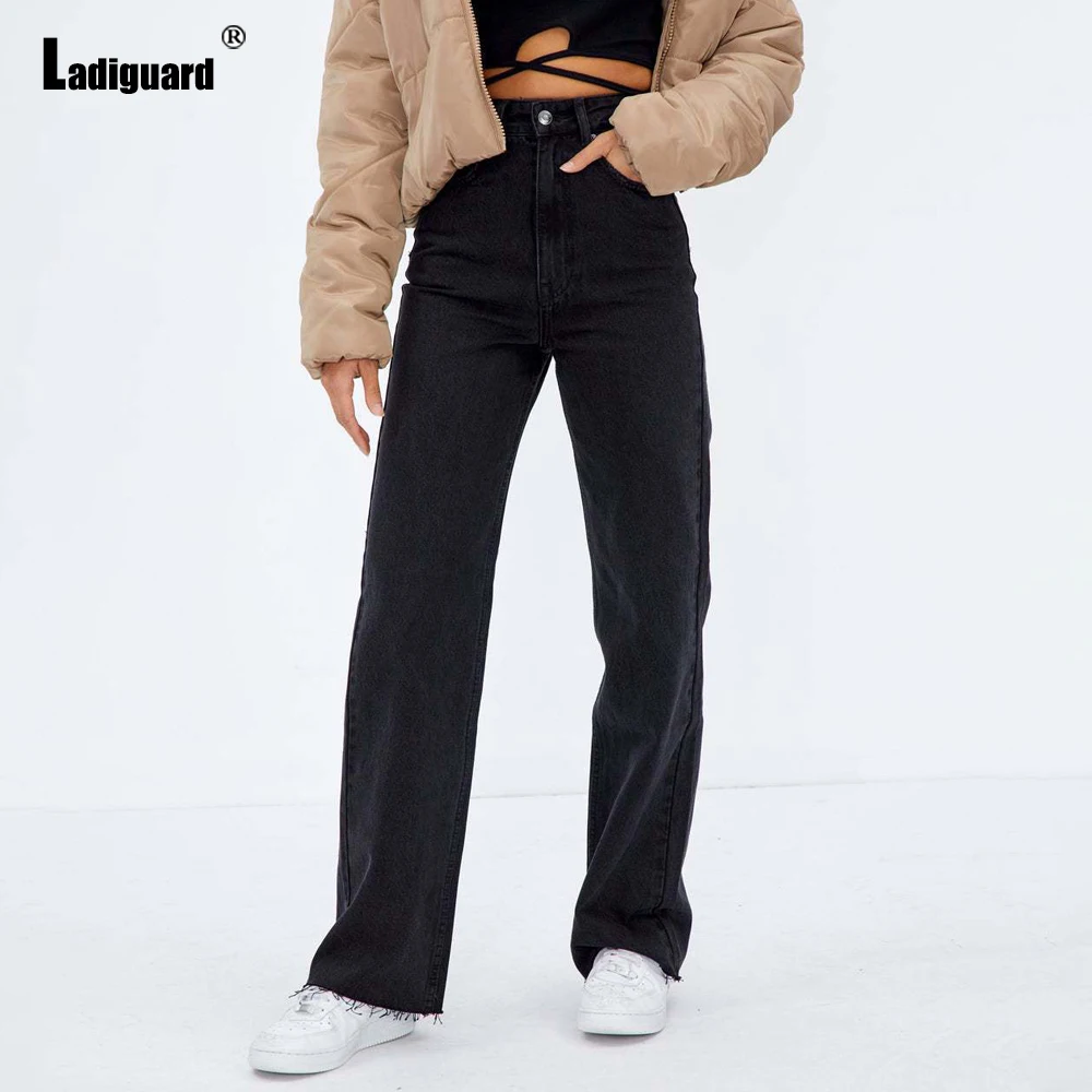 

Women's Jeans Straight Leg Denim Pants High Cut Skinny Trousers Girls Streetwear Casual Jeggings 2021 New Fashion Demin Pants