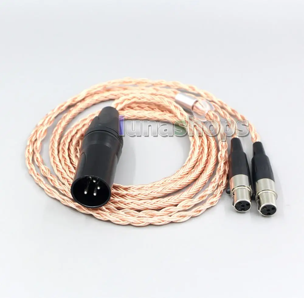 

LN006848 XLR 3 4 Pole 6.5mm 16 Core 99% 7N OCC Headphone Cable For Audeze LCD-3 LCD-2 LCD-X LCD-XC LCD-4z LCD-MX4 LCD-GX