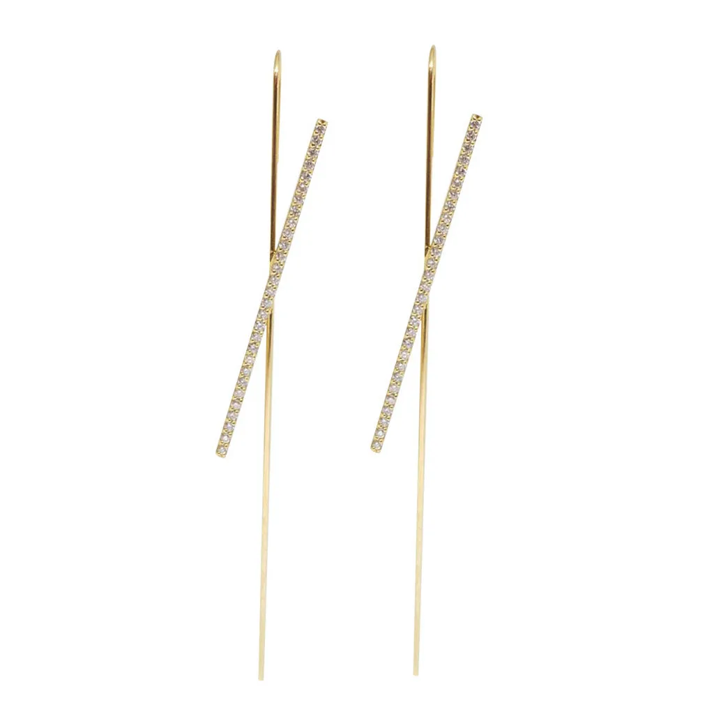 Серьги-гвоздики с крючком на гусеничном ходу 2 шт. | Украшения и аксессуары