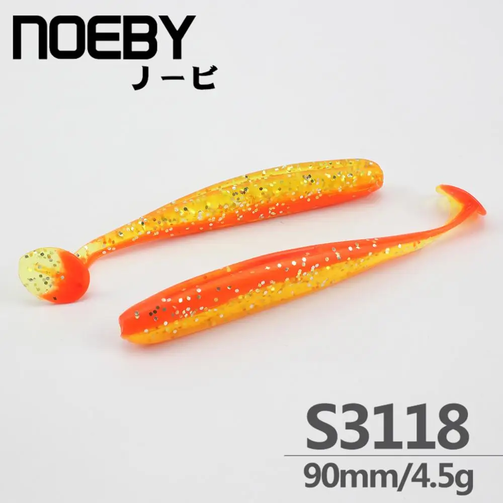 NOEBYWorm ручная работа мягкая рыболовная приманка 6 шт./лот 90 мм/4 5 г Shad силиконовая Т