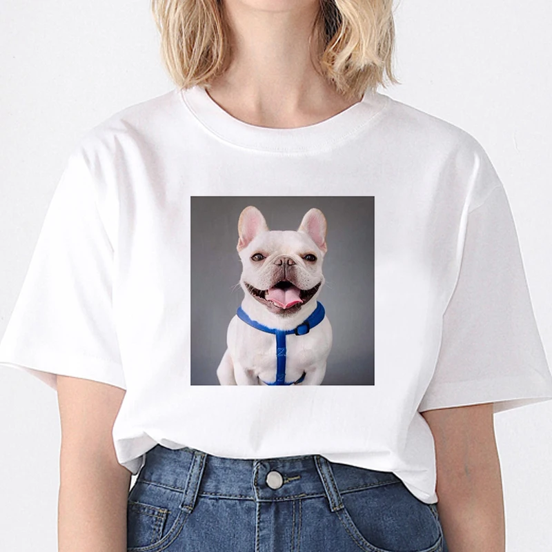 

Summer Fashion Women Tops Tee Cartoon Print T-shirt Cute Dogs Tee Shirts Loose Casual Funny Tee Shirts Clothing Femme