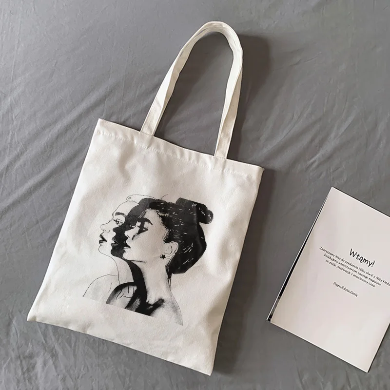 

Vogue New Girl Printing Spring Summer Autumn And Winter Shoulder Canvas Bags 2019 Casual Large Backpack Handbag Wallet Women Bag