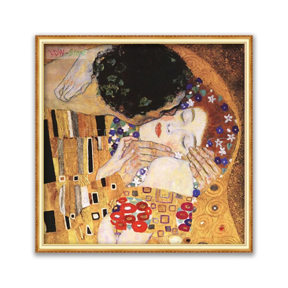 

Набор для вышивки крестиком Klimt 11CT, набор для рукоделия, холст с принтом, хлопковая нить, украшение, новый дизайн, Прямая поставка