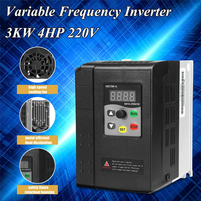 

2.2KW 3KW 4HP 220V 13A 1 To 3 Phase Variable Frequency Inverter Motor Drive VSD VFD for Motor Speed Control Converter 2020 NEW