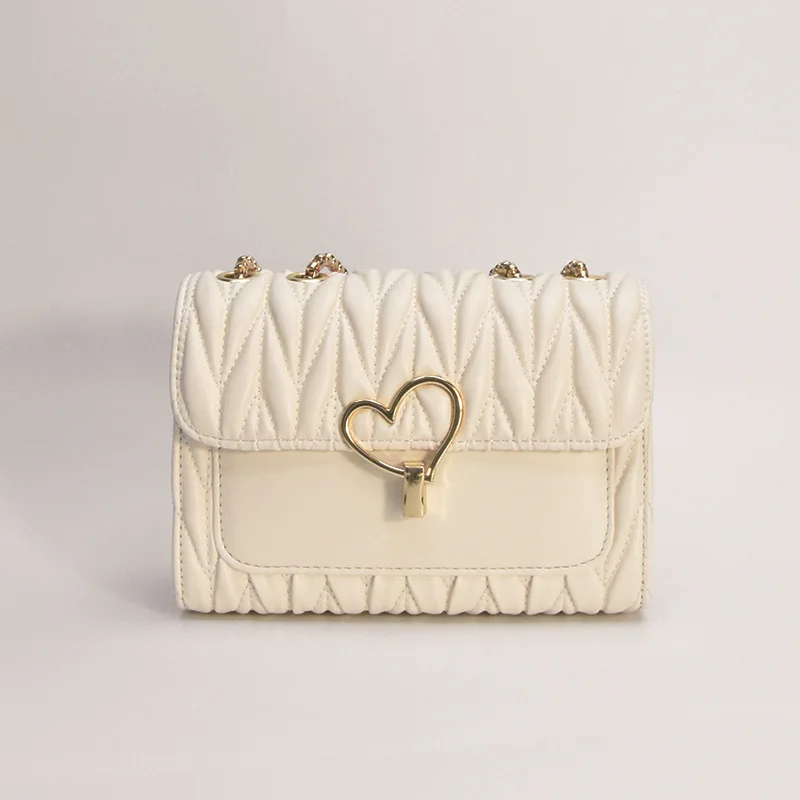

Pleated Shoulder Bag for Women 2021 Fashion Female Crossbody Bag Soft Leather Handbags New Spring Summer All-match Chain Bag
