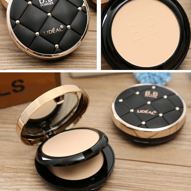 

Beauty Face Pressed Powder Compact Smooth Contour Foundation Makeup + Puff Set