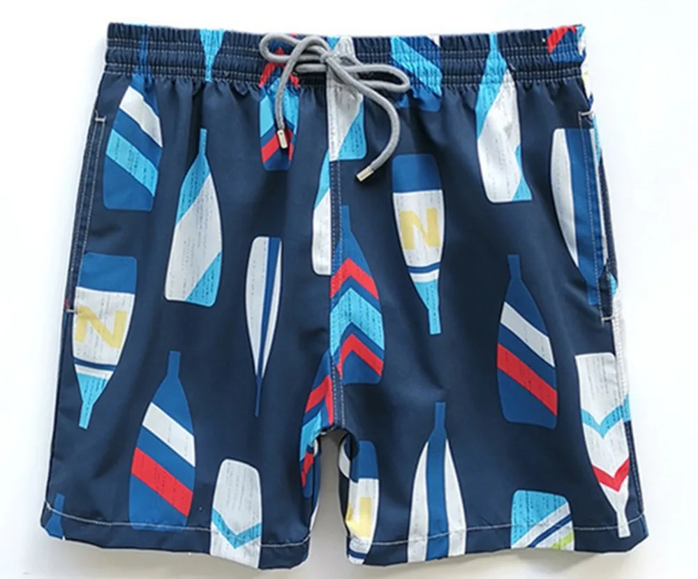

Men's beach pants beach shorts summer loose large quick drying seaside resort blue