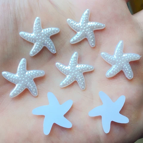 80pcs 18mm DIY rășină Sky Blue Flatback Starfish Star Telefon Mobile Decorare de nuntă A088