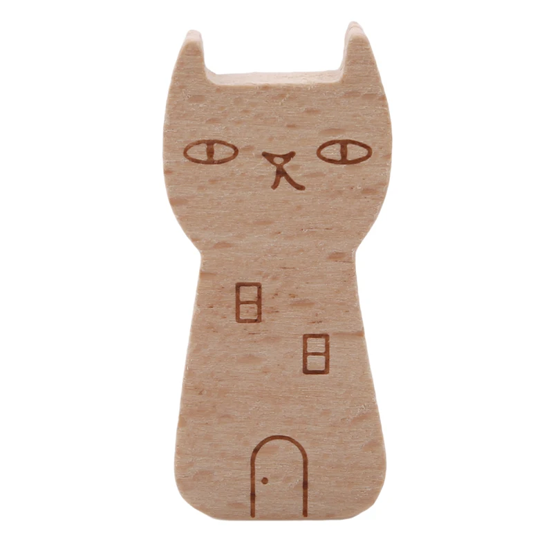 Держатель для заметок деревянный дом кошка дизайн папка информация Фото Клип