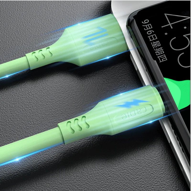 5А быстрая зарядка цветной Жидкий USB Type C кабель Мобильный телефон зарядное