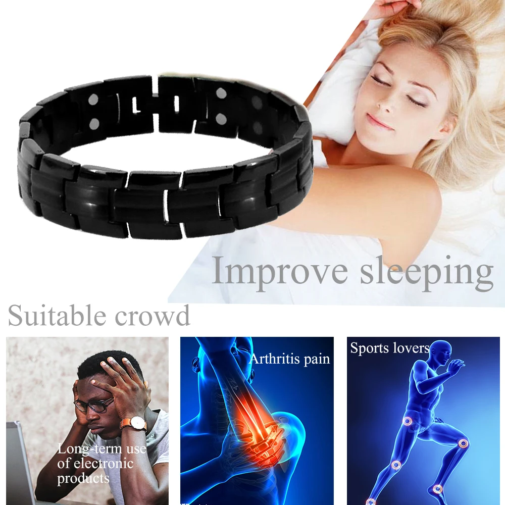 38 полностью черный цвет 5в1 Магнитный Био Магнит терапевтический браслет