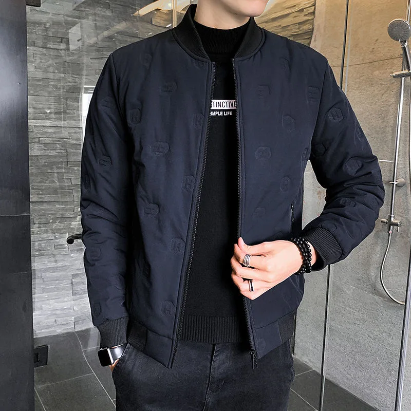 Мужская Утепленная куртка с подкладкой приталенная теплая ветровка