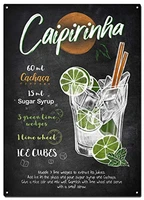 caipirinha metal tin signs drinks and cocktails colorfast posters decorative signs wall art home decor 8x12 inch 20x30 cm