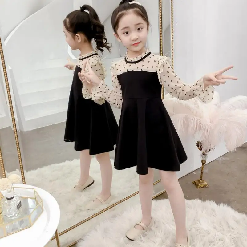 От 3 до 14 лет Демисезонный школьное платье принцессы для девочек с длинными