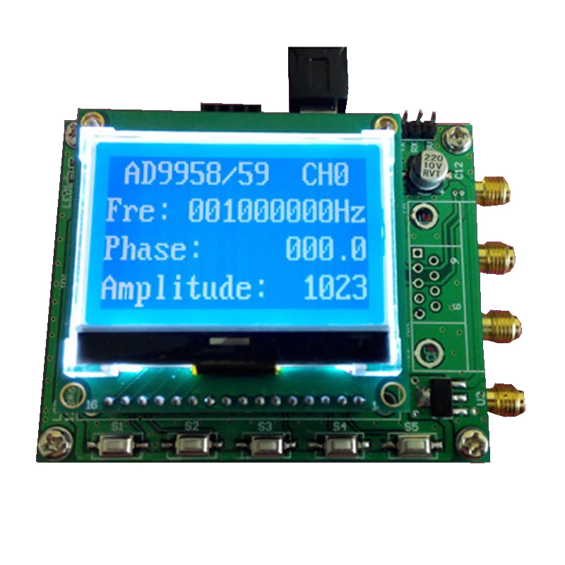 

AD9958 AD9959 четырехканальный модуль DDS 32-бит STM32 модуль обучения источнику сигнала V3