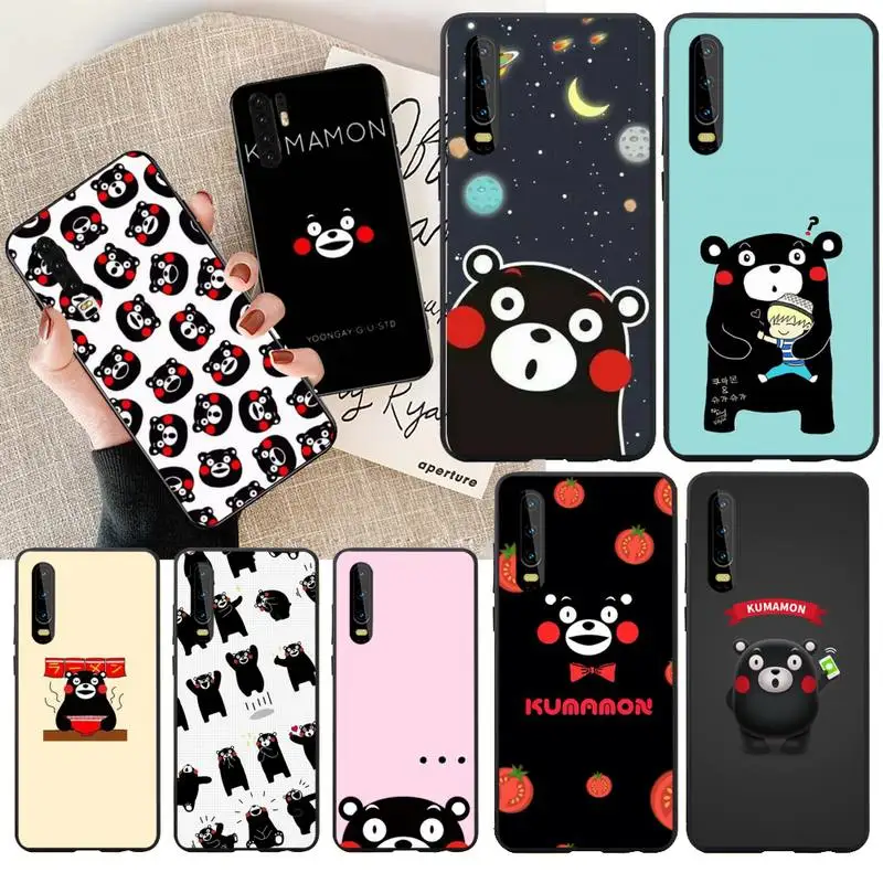 CUTEWANAN Японский милый Кумамон Мягкий Силиконовый ТПУ чехол для телефона Huawei P30 P20