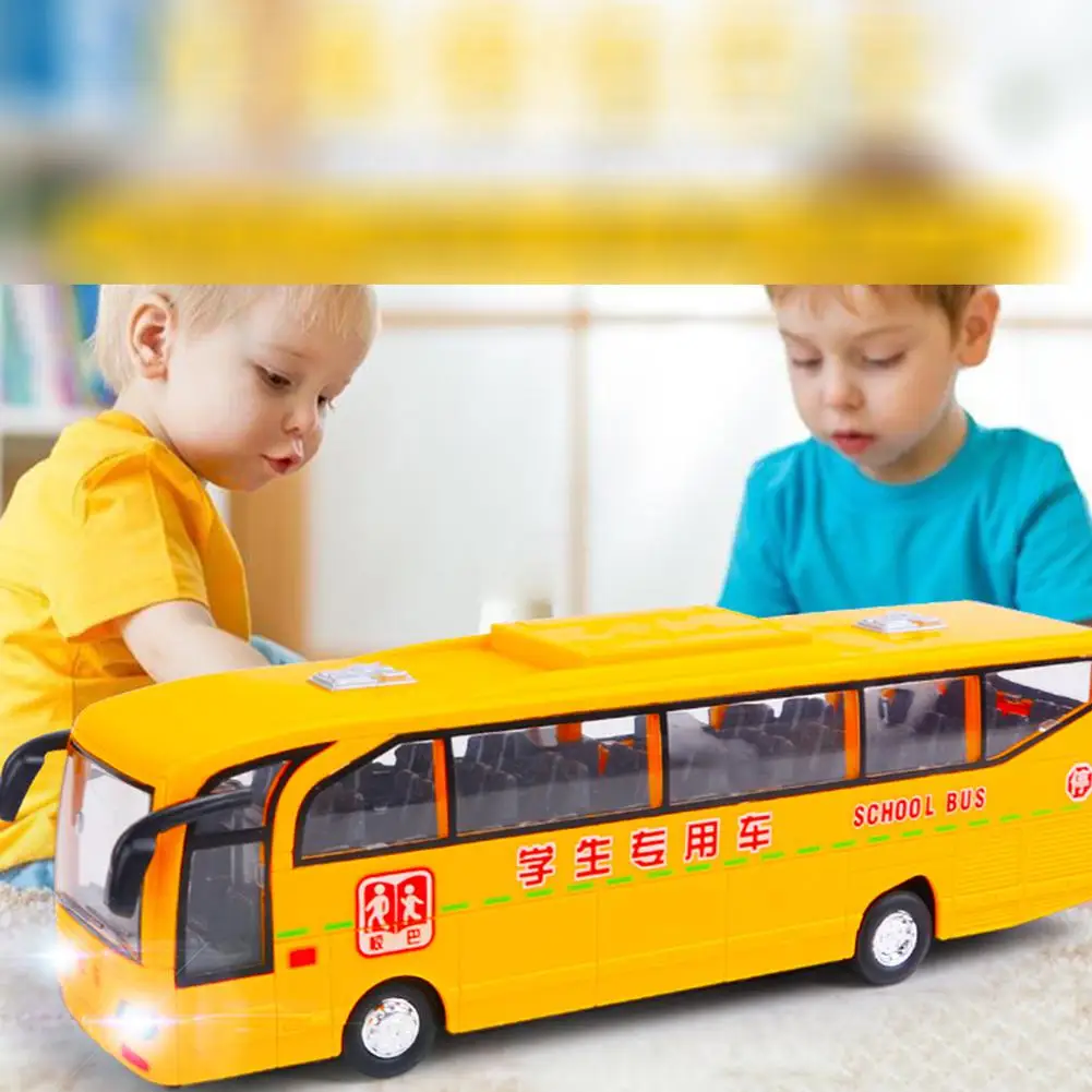 RCtown Children Simulation School Bus Model Kindergarten Big with Lights Music Inertial Car bus car toys for Kids gift | Игрушки и хобби