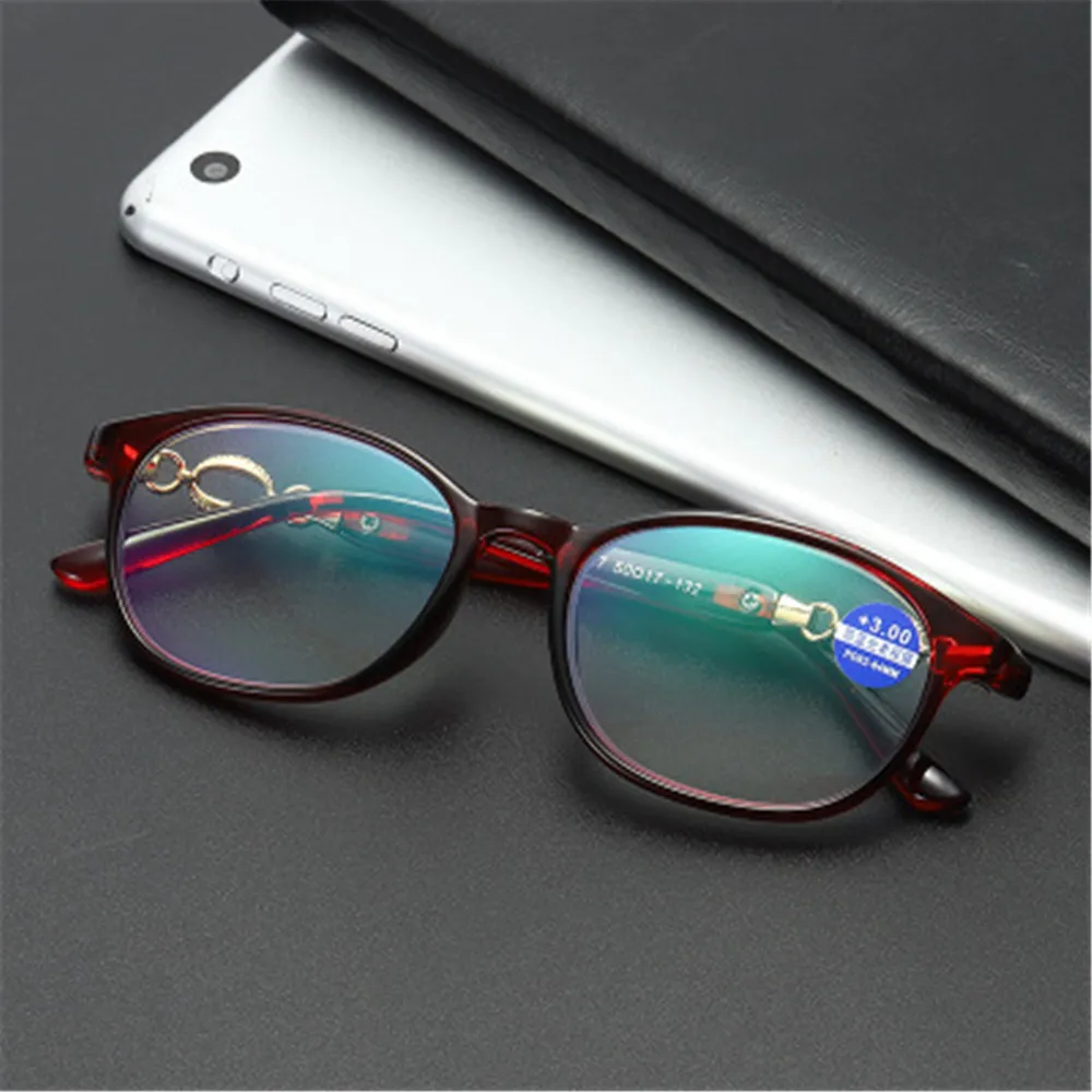 Мужские и женские очки для чтения синий светильник с блокировкой металлическая