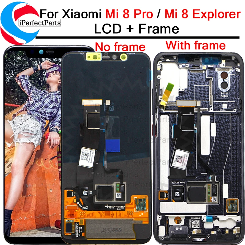 6,21 ''для Xiaomi mi 8 Pro ЖК-дисплей сенсорный экран дигитайзер с рамкой в сборе Замена+ инструменты для mi 8 Explorer