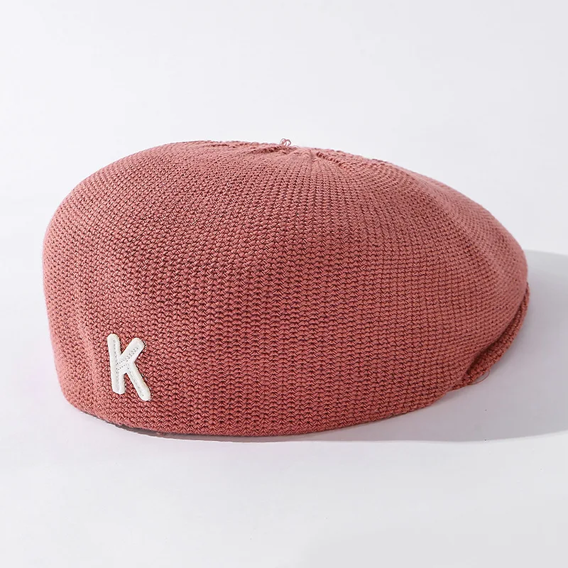 

Шапка-берет Женская зимняя, красная, корейский стиль, Ретро Художественный