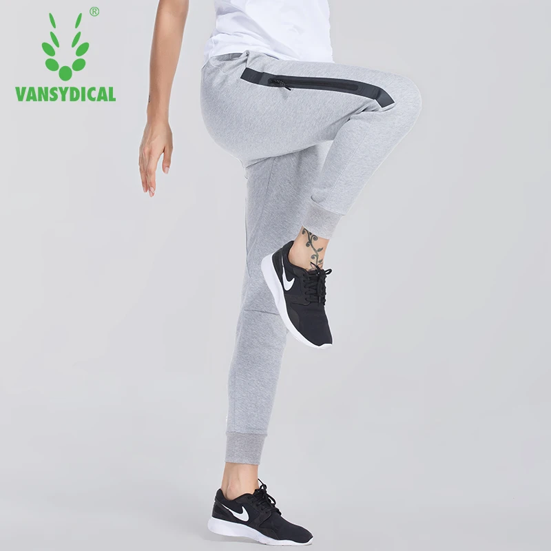Vansydical женские зимние спортивные штаны с карманами на молнии для бега йоги
