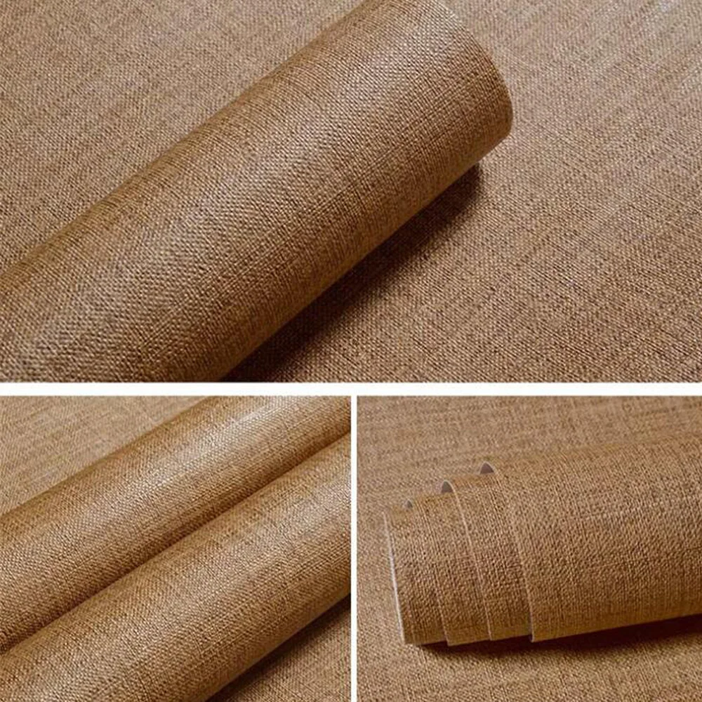 

Linen PVC Vinyl Contact Paper for Home Decor Self adhesive Wallpaper For Kitchen Cabinets Bedroom Decor Living Room Wall Paper